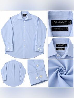 The Men's Store Sky Blue Dress Shirt - Spread Collar